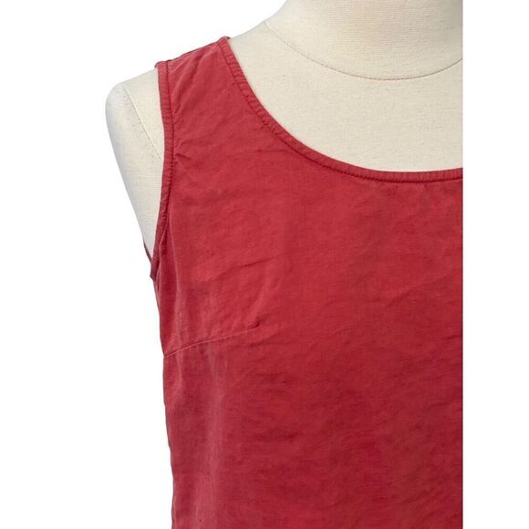 Citron Santa Monica Sleeveless Tank Silk Linen Blend Terra Cotta Clay Size PXS - Picture 2 of 9